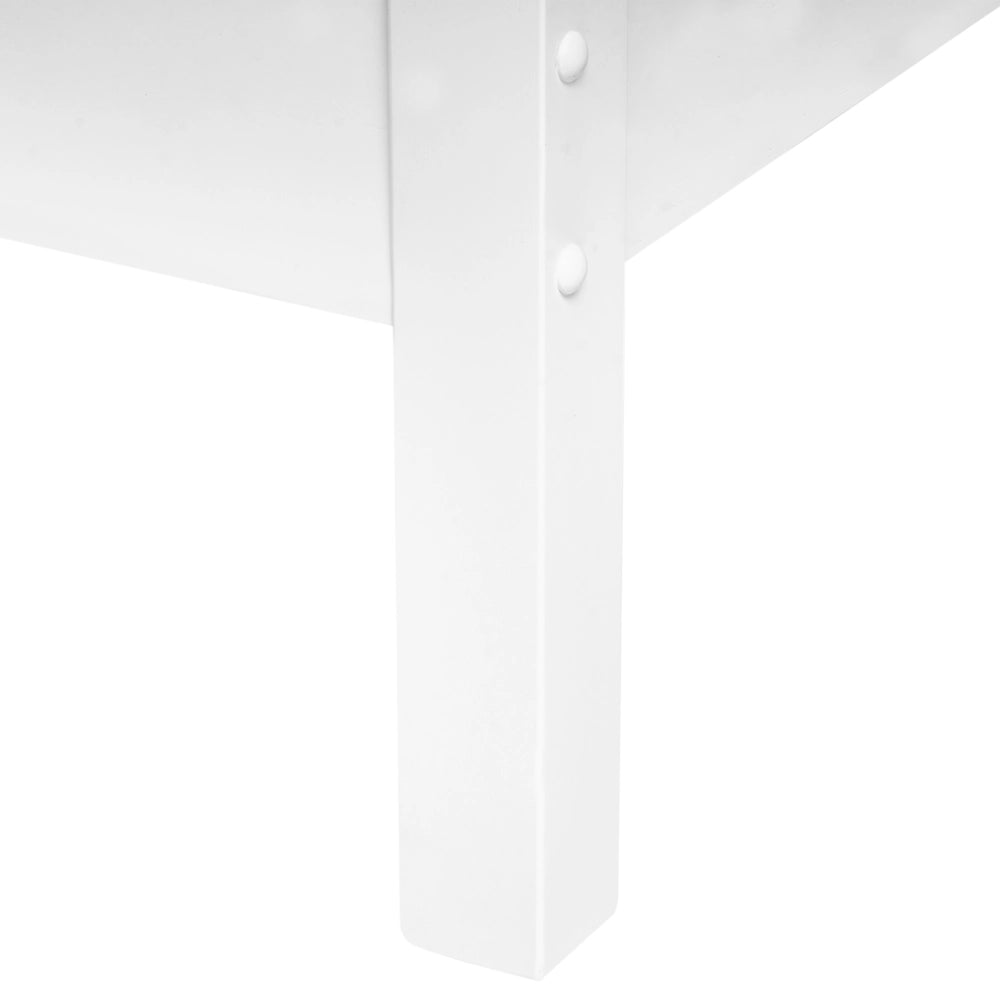 Divano letto 90 x 200 cm con struttura a doghe legno bianco e metallo elegante giardino