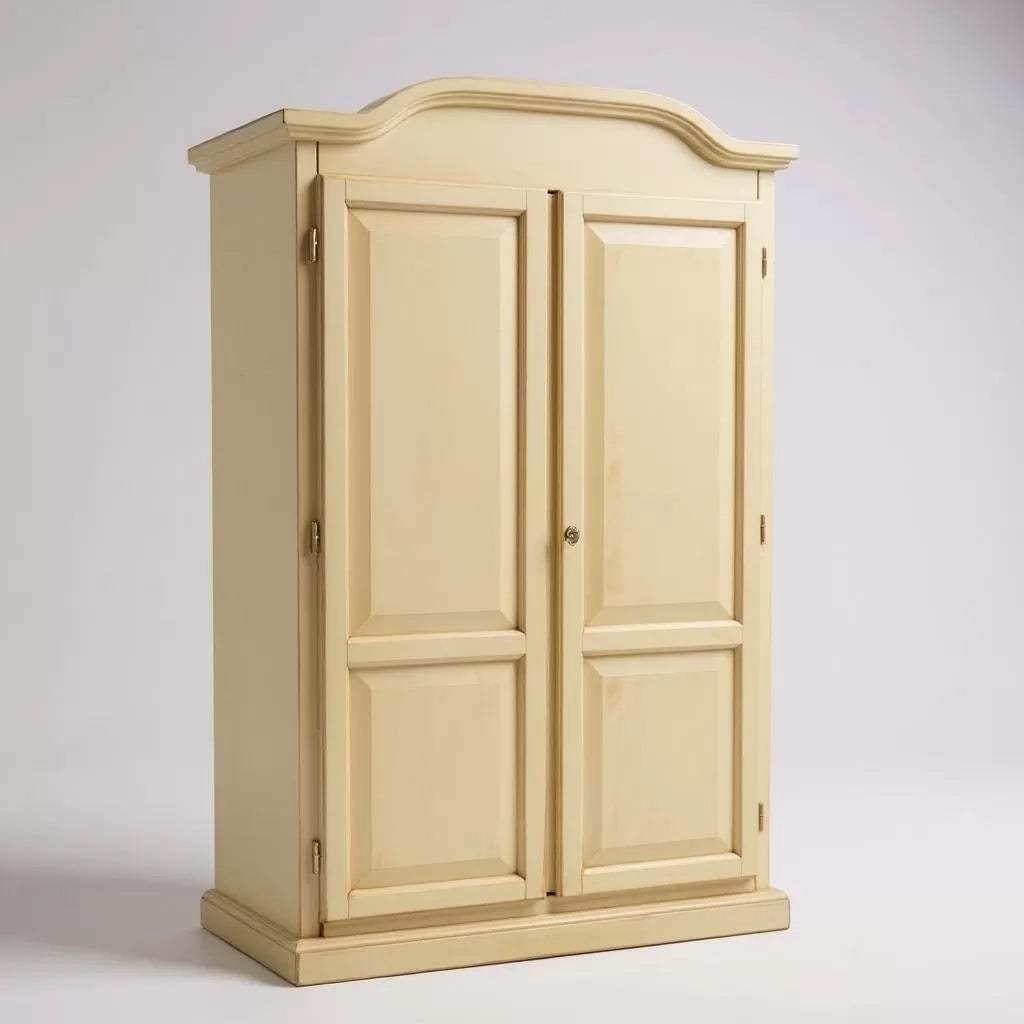 Armadio 2 ante legno shabby avorio anticato 107x55x197h - Mobili 2G