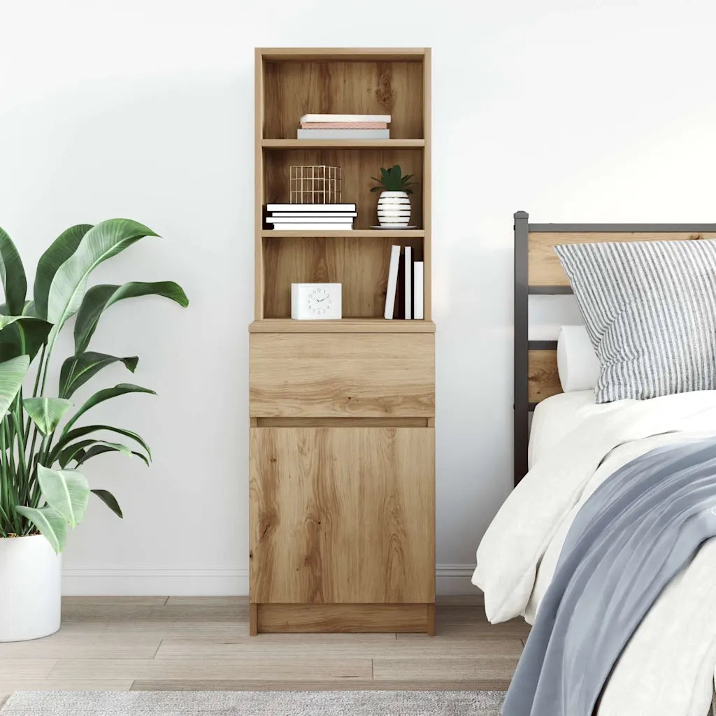 Comodino Rovere Artigianale 39x35x125 cm in Legno Multistrato