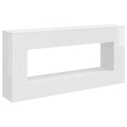 Tavolo Consolle | Tavolo d'Ingresso Rigato Bianco Lucido 155 x 29 x 74 cm