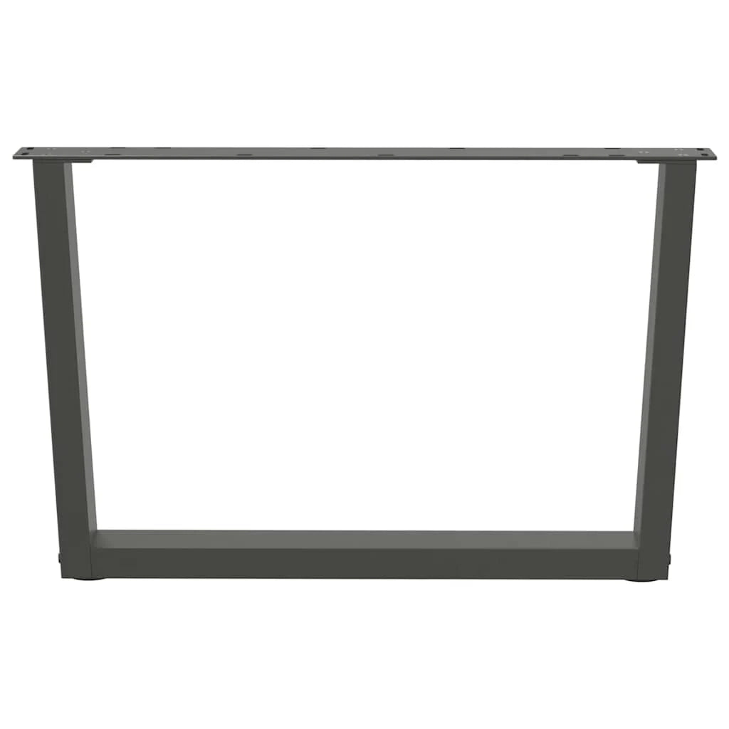 Set di 2 gambe regolabili per tavolino da caffè a forma di V 70 x 42 x 43 cm design moderno acciaio antracite 02_0056926
