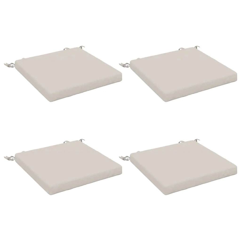 Cuscini per Sedia in 4 Pezzi SOEST 4 pz 100% Poliestere Bianco 944356
