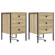 Set di 2 Comodini | Armadio da Notte | Mobiletto da notte Rovere Sonoma 42 x 41 x 61 cm