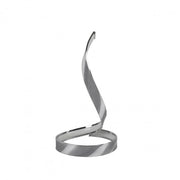 Trade Shop - Lampada Da Tavolo Led Moderna A Spirale Curva 12w Luce Comodino Argento Abatjour - -bianco Naturale      -