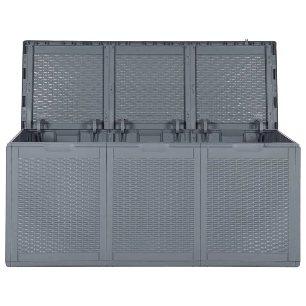Baule da giardino rattan PP grigio 270 litri 02_0013091