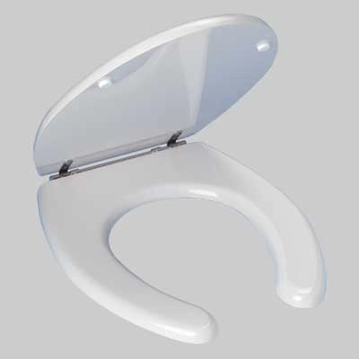 SEDILE GIGLIO PER VASO APERTO IN MDF Bianco coprivaso copriwater MADE IN ITALY