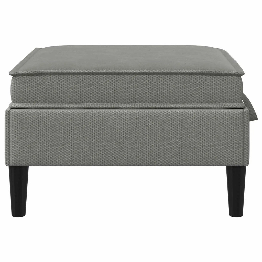 Pouf con Storage Grigio scuro Velluto