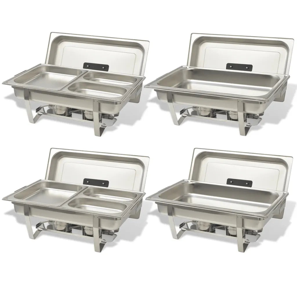 Set 4 pz Teglie Scaldavivande in Acciaio Inossidabile 50530