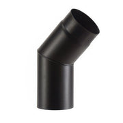 Curva a 45° Diam. 12 cm per Stufa a Legna in Acciaio Porcellanato Nero Opaco