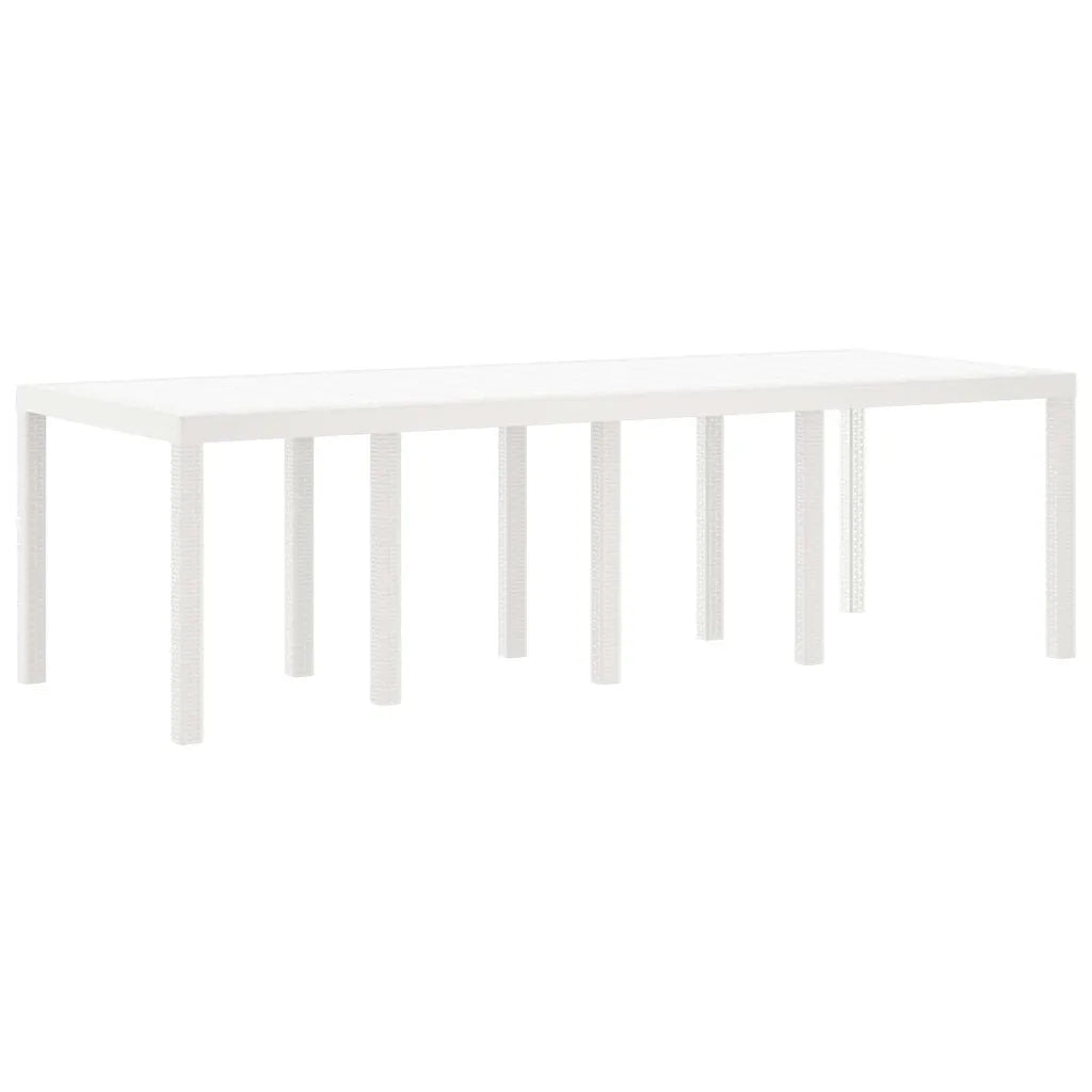 Set da Pranzo per Giardino 11 pcs Bianco Polipropilene
