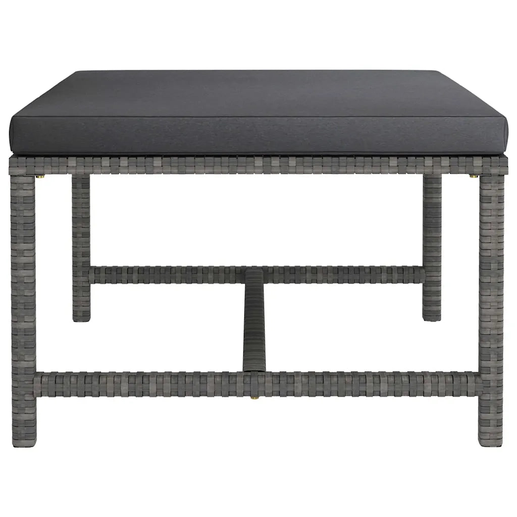 Set Divani da Giardino 6 pz con Cuscini in Polyrattan Grigio 3059755