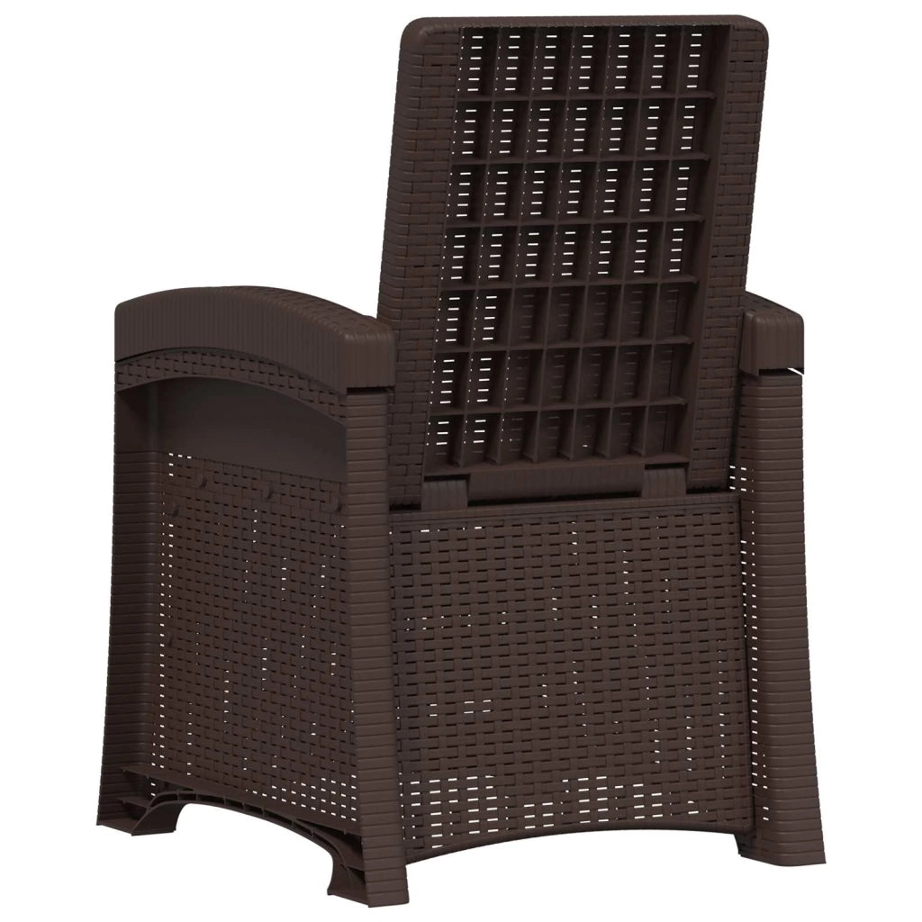 Sedia da giardino reclinabile effetto rattan 2 pcs 8012021