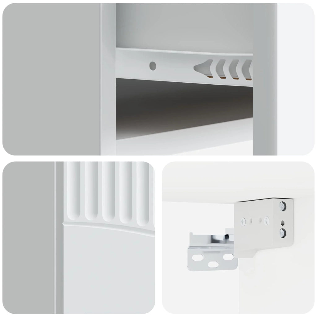Mobiletto da notte a muro con cassetto Bianco 49 x 34,5 x 20 cm 898955