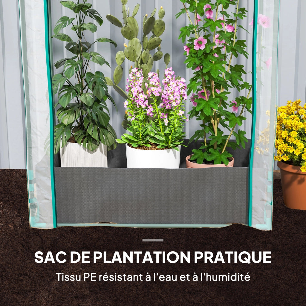 Serra da balcone in plastica rinforzata con sacco e copertura ¨C zephmum ¨C trasparente