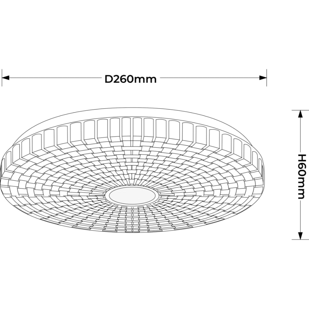 Plafoniera LED rotonda Ø26 bianca 12W 4000K Solaro stellare