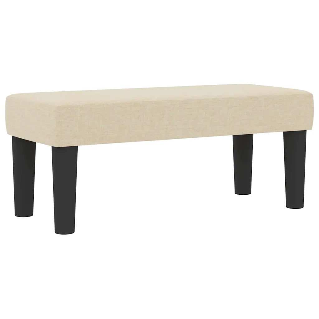 Letto a molle con testiera Crema 90 x 190 cm Tessuto 3344112