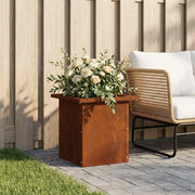 Fioriera da giardino con LED Ruggine 30 x 30 x 30 cm 8008068