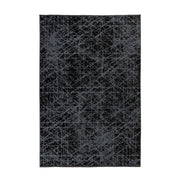 Tappeto Kalea a pelo corto con design a rilievo blu 80x150 cm