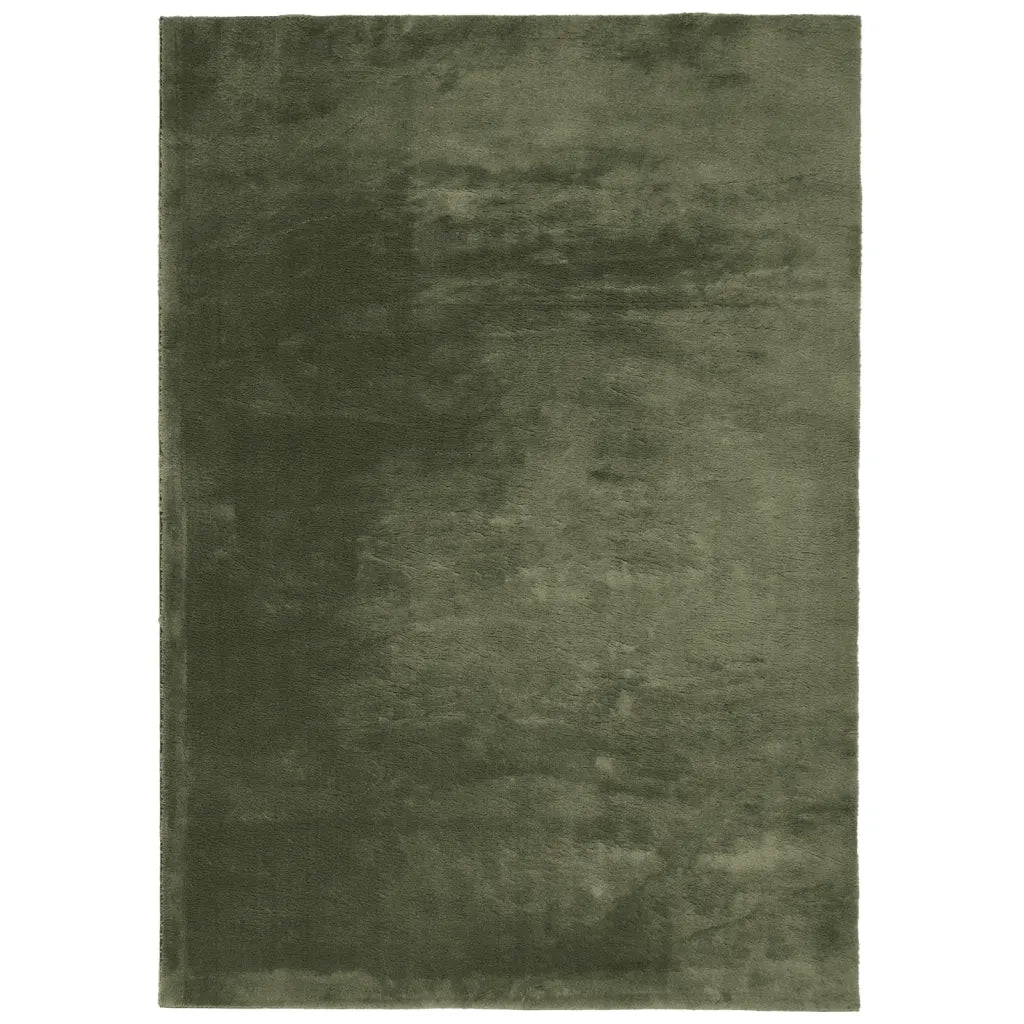 Tappeto Pelo Corto HUARTE Morbido Lavabile Verde Bosco 375100