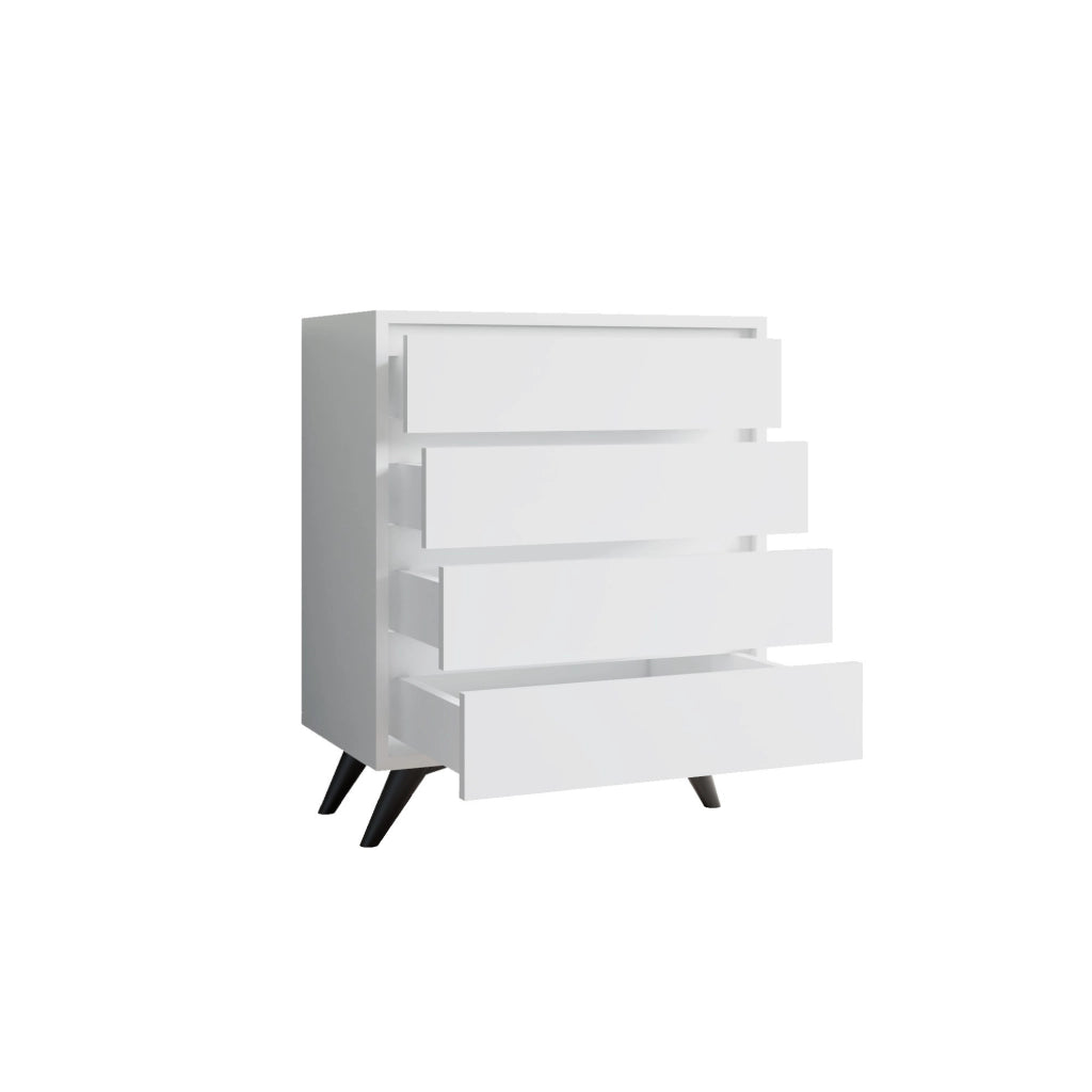 Cassettiera in legno "Suvera" - 70 x 40 x 86 cm - Bianco