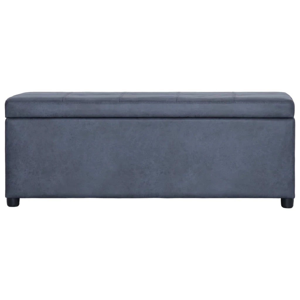 Panca con vano contenitore 116 cm similpelle scamosciata grigia 02_0010758