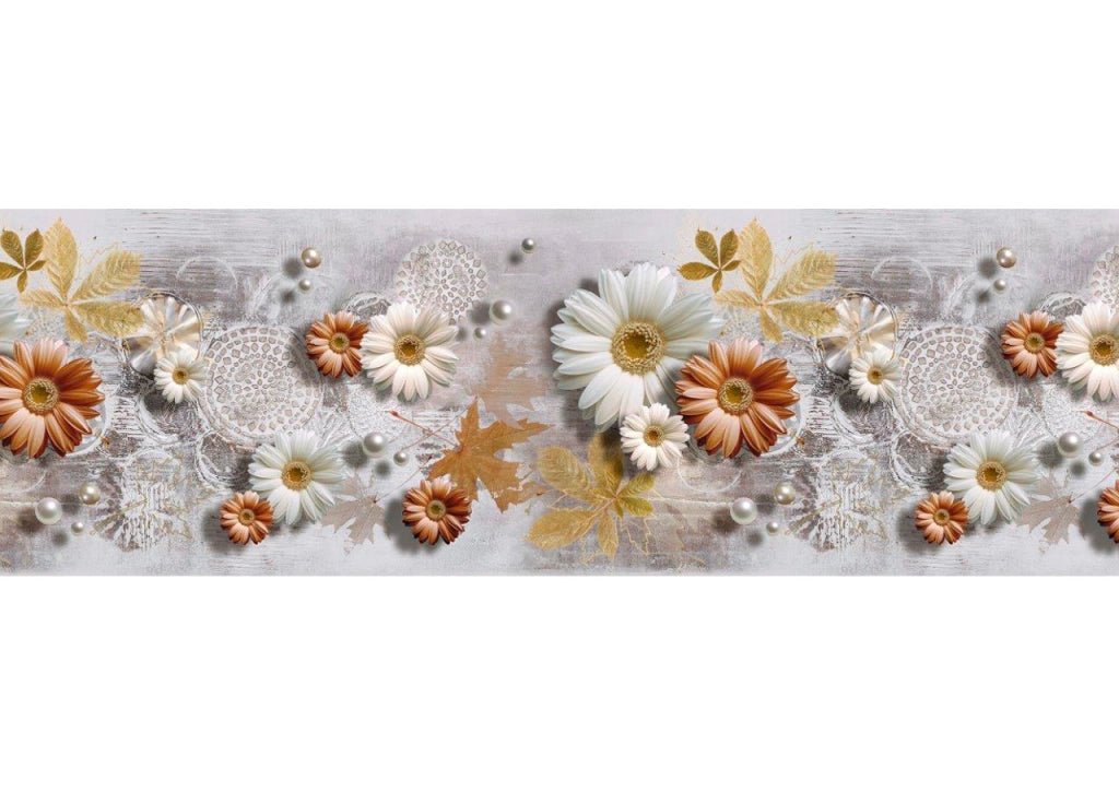 Tappeto Passatoia Cucina Antiscivolo Sottolavello Digitale Disegno Gerbera - 50x230 - Gerbera
