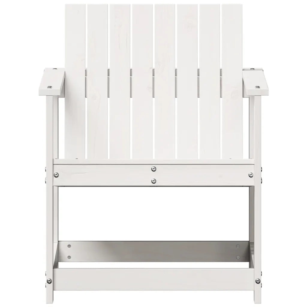 Sedia da Giardino Bianca 62x56x77 cm in Legno Massello di Pino