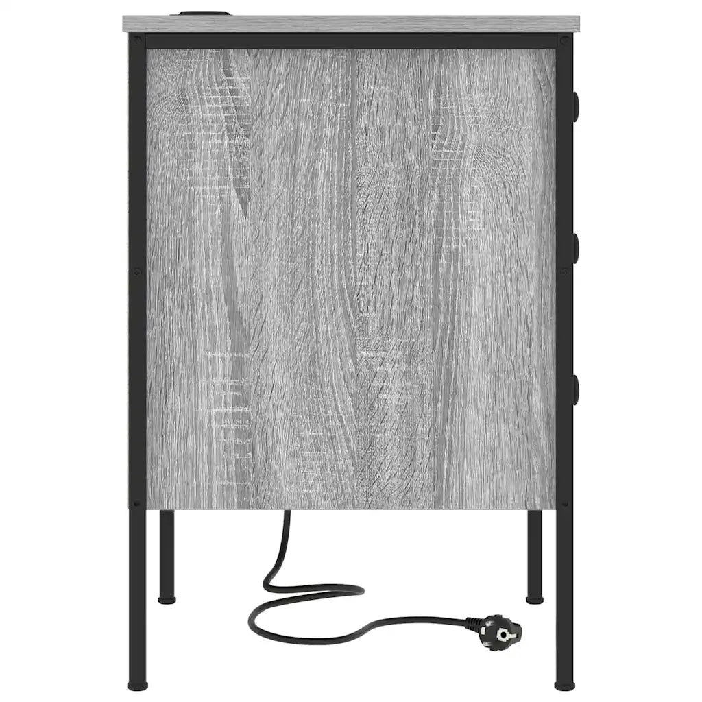 vidaXL Mobiletti da Notte 2 pcs Grigio sonoma 42 x 41 x 61 cm