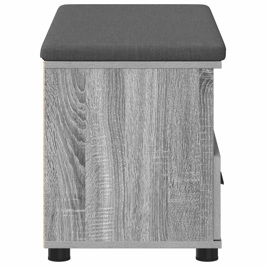 Panca per ingresso con cuscino Sonoma grigia 80 x 38 x 46 cm