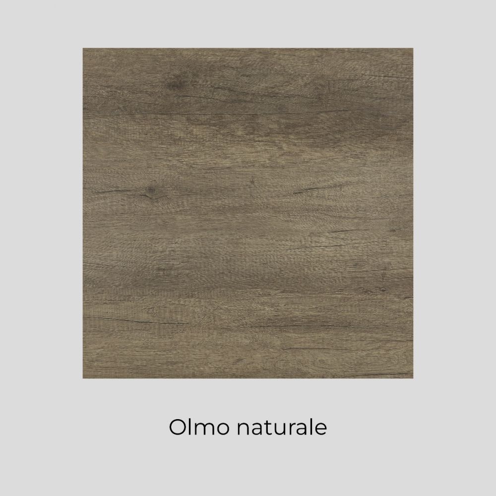 Mobile Lavatoio Sospeso Vasca Zeus in MineralMarmo Apertura a Cassettone 80x48x50 cm Olmo Naturale