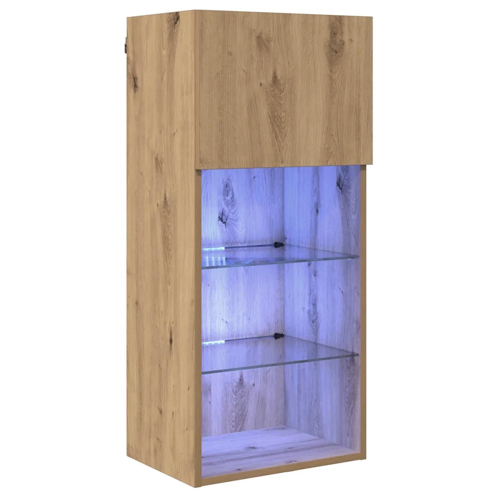 Mobile TV da Parete | Armadietto TV | Mobile Porta TV Rovere artigianale 40,5 x 30 x 90 cm