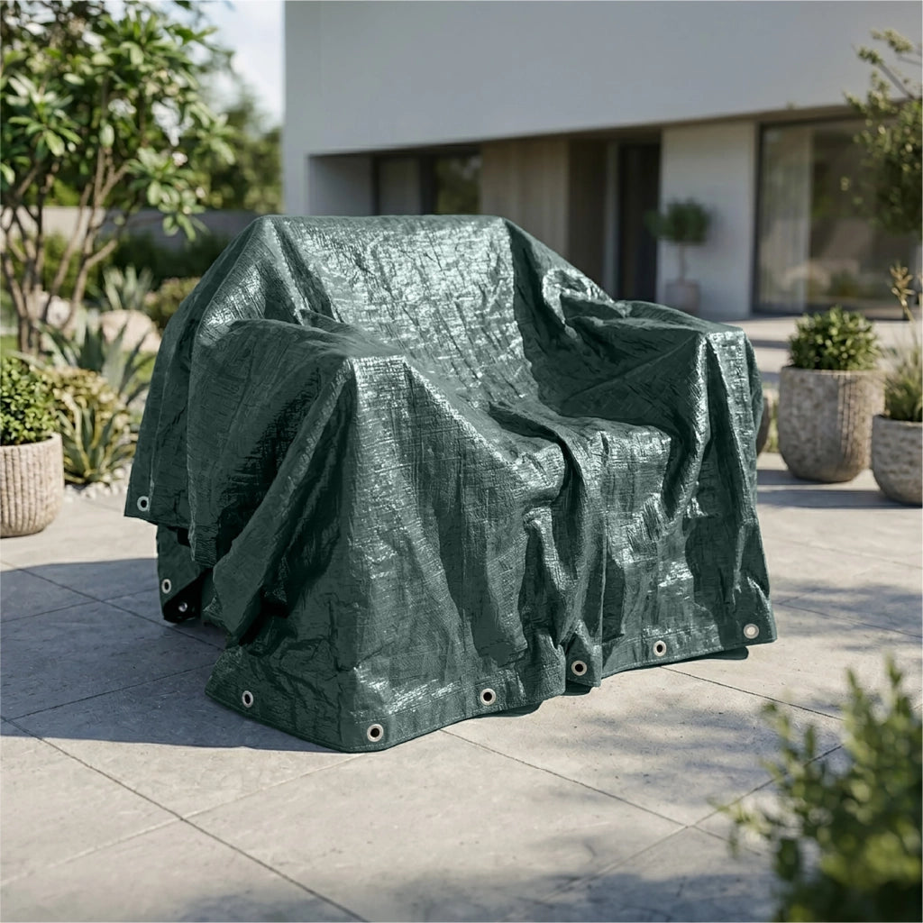 Telo Copertura Impermeabile per Arredo Giardino e Barbecue – Protezione Universale Cover Anti Pioggia UV Polvere per Tavoli, Sedie, Divani, ,lettino prendisole, Ombrelloni e BBQ Modello 7