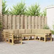 Set di divani da esterno 9 pz Bianco e Beige 3388232
