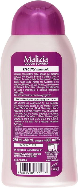 MALIZIA DOCCIA SCHIUMA AVVOLGENTE MORA E MUSCHIO 300 ML