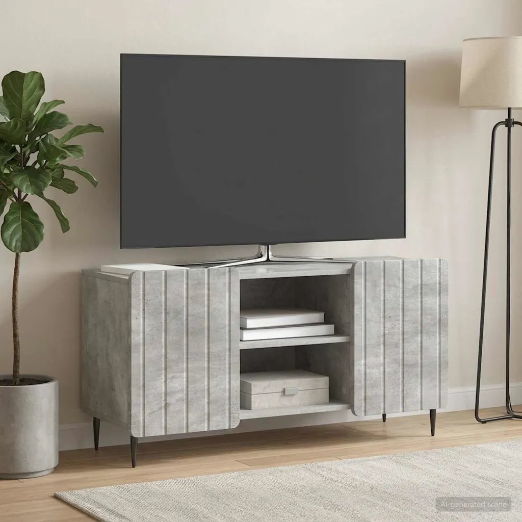 Mobile TV Grigio Cemento 102 x 34,5 x 52 cm 894468