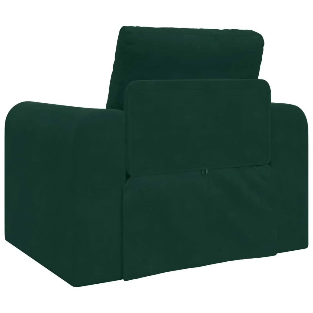 Divano letto | Sof¨¤ letto | Letto singolo Verde Scuro 98 x 71 x 83 cm Velluto