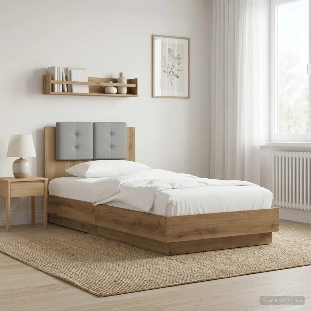 Struttura letto con testata Rovere Artigianale 80 x 200 cm 3429580