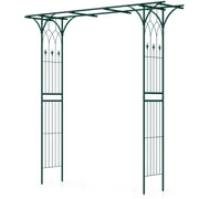 Arco da giardino 205cm decorativo per prato, Metallo per piante rampicanti da giardino pesante Verde-Decorazioni da giardino