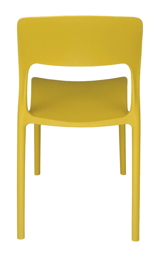 Set da 2 sedie impilabili in polipropilene giallo senape - Maya - SD32MAPP