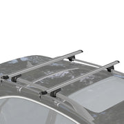 Barre Portatutto per Auto da 75 kg con Blocco e Chiavi di Sicurezza, in Alluminio e ABS, 135.3x5.7x7 cm, Argento