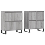 Credenze 2 pz | Madia | Buffet da pranzo | Armadio da pranzo Grigio Sonoma in Legno Multistrato
