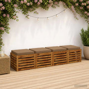 Cuscini per Sedia in 4 Pezzi SOEST 4 pz 100% Poliestere Tortora 944408