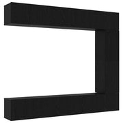 Set mobile TV 5 pz | Armadietto TV | Mobile Porta TV Rovere Nero Legno multistrato
