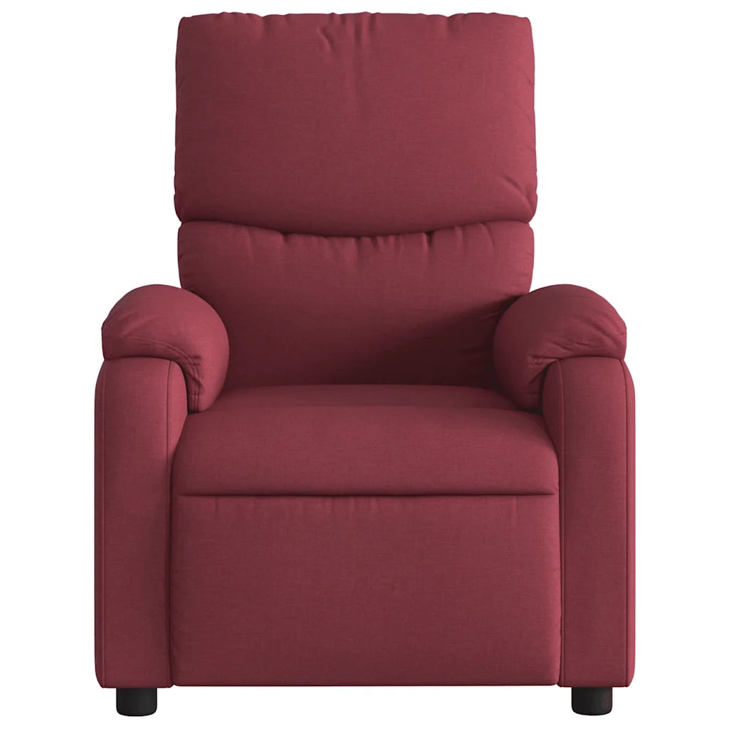 Divano Sedia-Poltrona Reclinabile in Tessuto Rosso Vino 959590