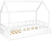 Letto a capanna per bambini 80 x 160 CM NEREE bianco con struttura letta e sponde