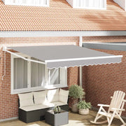 Tenda retrattile-Tenda parasole per balcone Grigio chiaro 350 x 250 cm 369247