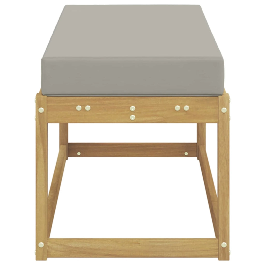 Panca da esterno con cuscino Bianco 115 x 43 x 45 cm