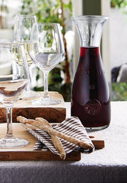 BROCCA 500ML MISURA CARAFFA IN VETRO COLLO D'OCA PER ACQUA VINO MEZZO LITRO