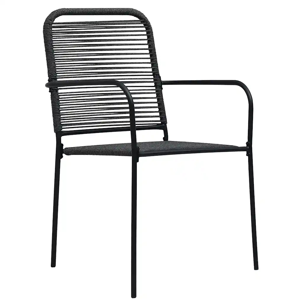 Set da Pranzo per Giardino 5 pcs Nero