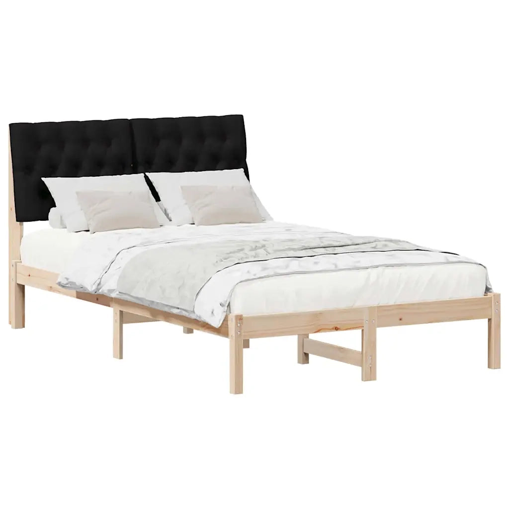 Letto con Testiera Rivestita-Struttura Letto con Testiera Marrone 120 x 190 cm 222283
